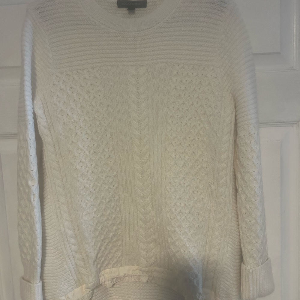 Banana Republic Textured Cream Sweater